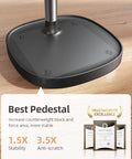 Base of Dope Ergonomic Adjustable Desk Phone Stand with stability and anti-scratch features, supporting height 7.1-8.5 inches and tilt 5-85 degrees.