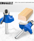 Top Shelf 7 Piece 1/4 Inch Shank Roundover Router Bit Set Featuring Razor Sharp Micrograin Carbide Cutters for detailed edge rounding.