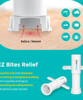 Bug Bite Suction Tool For Quick Relief From Mosquito Bites, Bee Stings, Wasps And Other Insects, Handy Camping And Hiking Insect Bite Relief Device With Easy Suction, white plastic