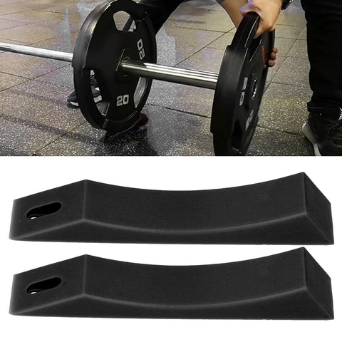 Nonslip Barbell Jack For Easy Plate Changes No Sweat Quick Loading Unloading Weightlifting Gear That Saves Time And Energy Barbell Plate Change Cushion 1 Pair with silicone wedges shown.