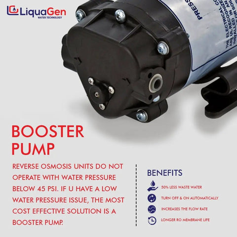 Beefed Up Commercial Grade Reverse Osmosis And Deionization Water Filtration System With Dual Booster Pumps for low pressure issues