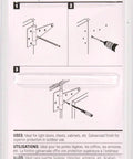 Back packaging of Galvanized Light T Hinges 3 Inch Two Pack for Barn Doors with installation instructions.