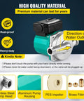 Hot Water Recirculating Pump 93W 110V With Stainless Steel Head, Three Quarter To One Half Inch Brass Adapter, Quiet 3 Speed Circulation diagram