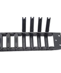 Open Type Drag Chain Cable Carrier 10x30mm, 1 Meter Length, Black Plastic, R18 With End Connectors for CNC and 3D Printers