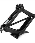 2 Ton Car Scissor Jack With Labor Saving Ratchet Wrench For Most Cars, Adjustable Lift From 3.85 To 17.4 Inches, black metal