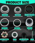 Four Pack 3500Lb Trailer Bearing Kit For 1-3/8 To 1-1/16 Inch Axles With 1.98 Inch Dust Caps Rubber Plugs Cotter Pins And Seals