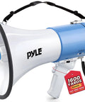 Portable PA Megaphone With Built In Siren 50 Watt Power Adjustable Volume 1600 Yard Range Lightweight Ergonomic Grip Includes Handheld Mic