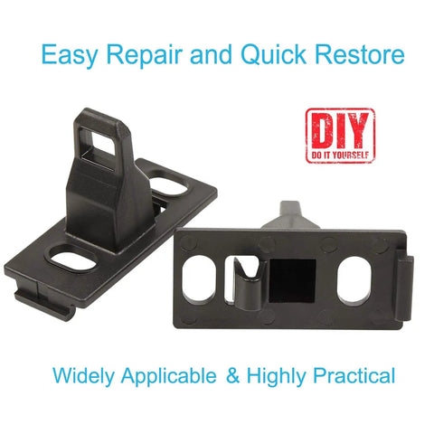 4 Pack Washer Door Catch Strike Replacement 8181651 front and back view for Whirlpool Kenmore Maytag washers DIY installation