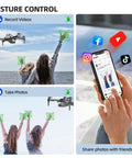 Gesture control feature of the Beginner Friendly Foldable Camera Drone With 1080P Video For Indoor And Outdoor Fun.