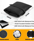 Waterproof black faucet cover from 6 Pack 13 Feet Outdoor Pipe Cover Kit For Winter With Faucet Covers And Three Quarter Inch Water Pipe Insulation Backflow Preventer Heavy Duty All Weather Freeze Protection For Outdoor Faucets And Pipes Classic Style.