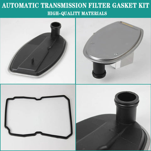 Automatic Transmission Filter Kit 722.6 For Jeep Wrangler JK Commander Dodge Charger Sprinter 2500 3500 Magnum Durango Nitro Chrysler Crossfire 300 Replaces 1402770095 Keeps Your Transmission Clean And Shifts Smooth with gasket and filter details