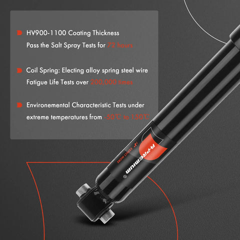 Detailed view of Beefed Up Rear Pair Shock Absorber Strut Assembly For Ford Mustang 2005 To 2014 with durability features shown