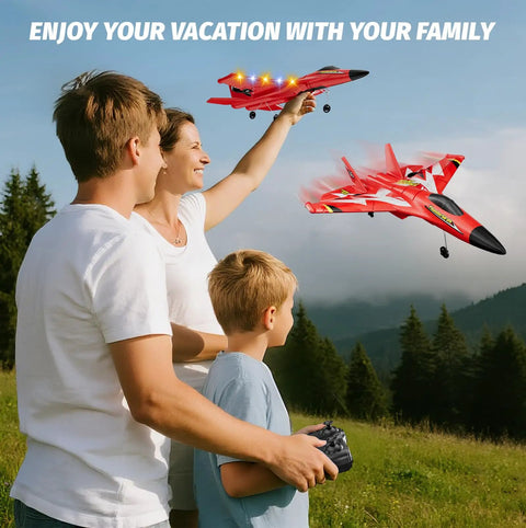 Family flying Foam RC Plane For Kids And Adults Easy To Fly Remote Control Airplane With Auto Balance Gyro in park