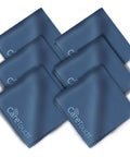 Care Touch microfiber cleaning cloths, navy blue, 6-pack, 6 x 7 inches