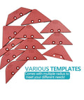 Heavy Duty Aluminum Router Jig Set For Table Edge Corner Trimming, 13 Piece Template Kit With Radius Templates From R5 to R40