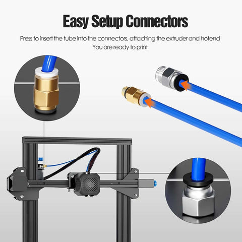 Bowden Tube Kit For 1.75mm Filament PTFE Tube With PC4 M10 And PC4 M6 Connectors Cutter Included 3D Printer Accessory installation view
