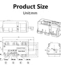 Technical drawing of Beefy Torque RC Servo 350 Kg Cm Digital Full Metal Gear 360 Degrees with dimensions shown in mm