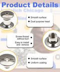 Heavy Duty Chicago Screws 50 Sets M5 X 4mm Carbon Steel Fasteners For 5mm Holes Silver Cross Head hardware showing smooth surface and dual purpose head.