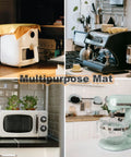 Multipurpose mat with 20 Inch Round Tabletop Fire Pit Mat Pro Grade Heat Resistant Silicone Countertop Protector under appliances.