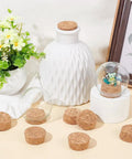 Wooden Tapered Cork Plugs Set Dope For Wine And Beer Bottles, 20 Pcs Burly Wood Corks For DIY Bottle Crafts on table