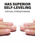 Builder Nail Gel Kit 3Piece Rubber Base And Top Coat Set demonstrating self-leveling gloss gel for natural nails