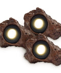 3-Pack 1.5-Watt Rock Lights With Low-Voltage 20-Watt Transformer For Landscape Lighting Ponds And Water Features Submersible