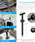 2026 Upgraded Nylon Universal Cable Tie Buckle Heavy Duty Self Locking Zip Ties showing compatibility with various hole shapes