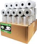 Phenol Free 74 GSM Extra Thick Thermal Paper Receipt Rolls 3 1/8 X 230, 50 Rolls, BPA Free, on cardboard box