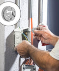 Thirty Five Pack Non Metallic Push In Cable Connectors For Three Eighths Through Half Inch Electrical Conduit Work Gray Plastic Bulk Wire Fittings For Knockouts in use connecting wires.