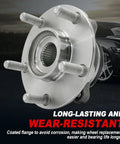 Pair 513298 Front Wheel Bearing Hub Assembly For Multiple 5 Lug Vehicles With ABS Fits Rogue 2008-2013 Rogue Select 2014-2015 Sentra 2007-2012 Plug-And-Play Direct Replacement Highly Durable And Easy Install side view