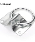 Anti-rust stainless steel mount from 16 Pack Cross Tie Rings For Horses With Screws Wall Mount Stainless Steel Hitching Rings Ranch Ready