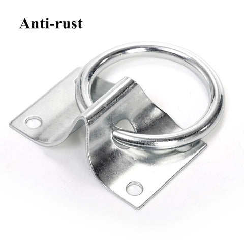 Anti-rust stainless steel mount from 16 Pack Cross Tie Rings For Horses With Screws Wall Mount Stainless Steel Hitching Rings Ranch Ready
