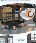 Beast Of A 6 In 1 Platform Truck With Cage Foldable Hand Truck and Dolly, 360° rotatable wheels in warehouse