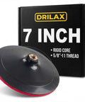7 Inch Hook And Loop Backing Pad For Angle Grinders And Polishers Pro Grade Rigid Low Profile Sanding Pad 5/8-11 Thread