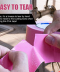 Pink Duct Tape Heavy Duty 2 Roll Set, 9 Mil Thick, 2 Inch By 25 Yards Each, Waterproof No Residue Tear By Hand Tape Built For Indoor And Outdoor Fixes, Flexible Adhesive For Quick DIY Jobs, Tough As Nails, torn by hand