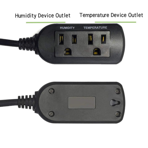 2 In 1 All In One Temperature And Humidity Controller Outlet showing humidity and temperature device outlets