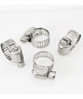 25 Pieces Stainless Steel Worm Drive Hose Clamps Kit, Adjustable 0.24 to 0.47 Inches, shown in detail