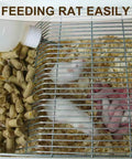 Rock Solid Lab Mouse Cage For Rat Breeding With Bulletproof Wire Lid, showing white mice and litter in a ventilated habitat.