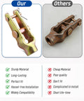 4 Pack Slack Adjuster Clevis Double Pinned Straight Pin Kit 5/8-18 Threaded Fit For Heavy Duty Air Brake Systems On Trucks And Semis