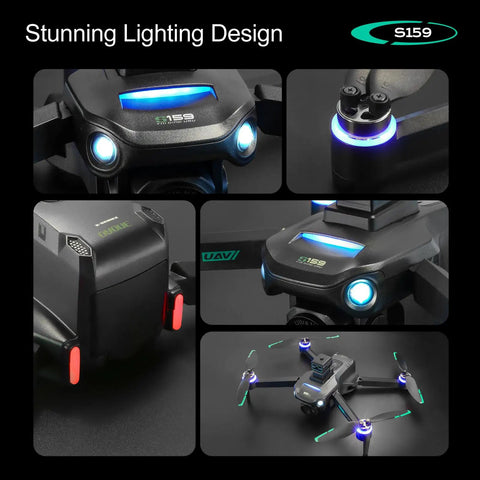 4K Camera Drone For Newbies With Big Screen Remote FPV Flight With 50 Minute Battery GPS Auto Return 360 Degree Obstacle Avoidance