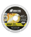 Diamond Cut Off Wheel For Metal Cutting Four And One Half Inch With Seven Eighths Inch Arbor One Point Four Millimeter Kerf Fits Most Angle Grinders