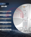 Universal Wireless Genie Garage Door Opener Keypad Replacement For Intellicode Genies 1995 To Present Tool Free Installation shown in packaging with specs