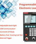 Electronic Load Tester ET5407A Plus 200W 30A 180V Single Channel Programmable Power Sink With 1mV to 10mV and 1mA to 10mA High Resolution LCD Backlit Display USB Remote PC Control Gray front view