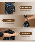 Vertical Electric Espresso Portafilter Cleaner With Knock Box Combo Auto Ground Removal For Home And Cafe Baristas Smooth Daily Grind Cleanup Universal Fit Quick Dump Station with heavy-duty trash bags.