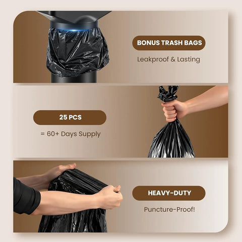 Vertical Electric Espresso Portafilter Cleaner With Knock Box Combo Auto Ground Removal For Home And Cafe Baristas Smooth Daily Grind Cleanup Universal Fit Quick Dump Station with heavy-duty trash bags.