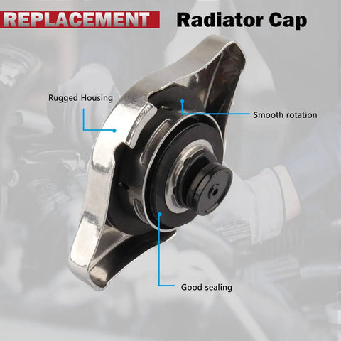 Honda Radiator Cap Fits Accord Civic CRV Odyssey And More Models Leak Proof Seal Durable Metal Cap Easy Replacement For Smooth Overheating Control And Quick Fitment Keeps Your Ride Running Smooth, front view