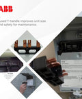Weatherproof fused AC disconnect switch 30A 240V single-unit 1-phase NEMA 3R, pull-out fusible design, close-up views.