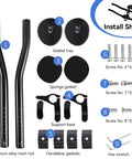 Clip On Aero Bar For Road Bikes Aluminum Alloy Armrest Handlebars With Removable Sponge Pads installation kit