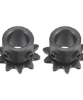 Chain Roller Sprocket Ten Tooth for One Quarter Inch Pitch with Ten Millimeter Bore Beefy Carbon Steel C45 Sprockets Set