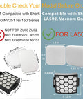 Replacement Filter Kit For Shark Rotator Lift Away Upright Vacuum With DuoClean PowerFins Fits LA502 model filters shown.